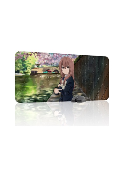 Koe No Katachi Kaymaz Dikişli Kauçuk Oyuncu Mousepad V4 - 90x40 Xxl Gaming Mouse Pad Fare Altlığı