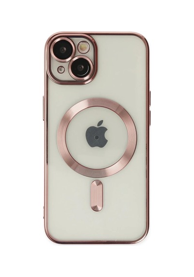 Apple Uyumlu iPhone 14 Uyumlu Kılıf Kross Magneticsafe Kapak - Rose