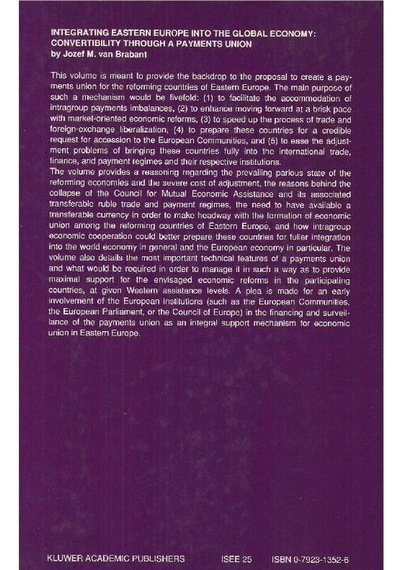 Integrating Eastern Europe İnto The Global Economy Convertibility
