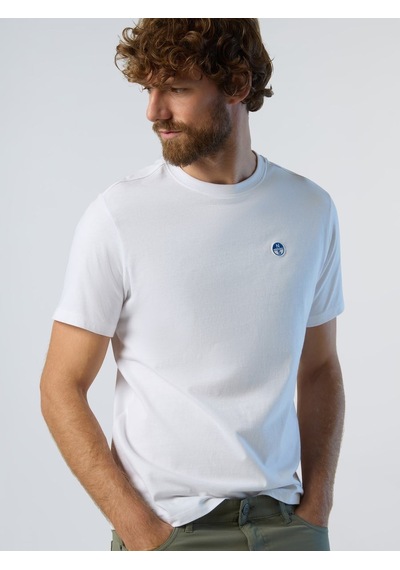 North Sails Basic Logolu Erkek T-shirt-33368 Beyaz
