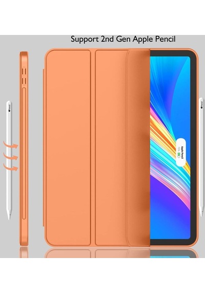 Apple Uyumlu iPad, Pro 12.9 3. Nesil Kılıf Kalem Bölmeli Smart Case A1876