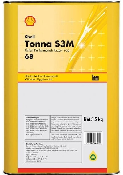 Shell Tonna S3 M 68 Üstün Performanlı Kızak Yağı 15 L