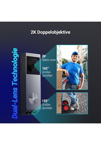 Ezvız 2k Ve 1080p Çift Kameralı Görüntülü Kapı Zili, Güneş Panelli Kablosuz Kapı Zili, Kişi Algılama, Paket Algılama, Çift Yönlü Ses Ve Renkli Gece Görüşü, 32 Gb Emmc Depolama, Ep3x Pro Ezvız 2k Ve 1080p Çift Kameralı Görüntülü Kapı Zili, Güneş Panelli Kablosuz Kapı Zili, Kişi Algılama, Paket Algılama, Çift Yönlü Ses Ve Renkli Gece Görüşü, 32 Gb Emmc Depolama, Ep3x Pro