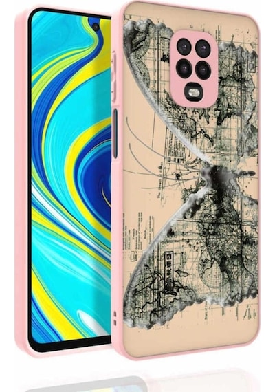 Xiaomi Redmi Note 9 Pro Kılıf Desenli Kamera Korumalı Parlak Zore Nora Kapak NO4