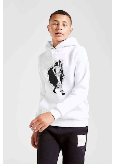 Tshirthane Anime One Piece Baskılı Unisex Çocuk Kapüşonlu Beyaz Sweatshirt (528960453) Beyaz