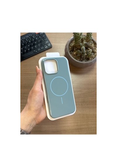 Apple iPhone Uyumlu 16 Pro Max Animasyonlu Stylus Silikon Kılıf Mor