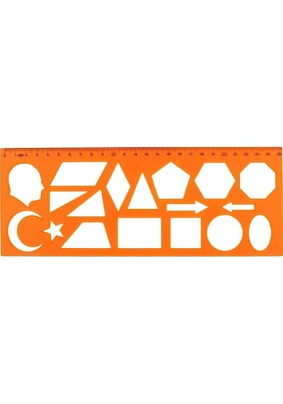 Hatas Geometrik Şekiller Şablonu 25 Cm Kod02285 0
