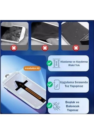 13 Ekran Tam Kaplayan Cam Otomatik Hizalamalı Toz Önleyici Ekran