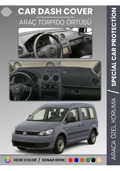 Volkswagen Caddy 2004-2015 Torpido Örtüsü Ön Göğüs Koruma Torpido Koruma Tam Uyum Çatlamayı Önler - 182 Stiloto