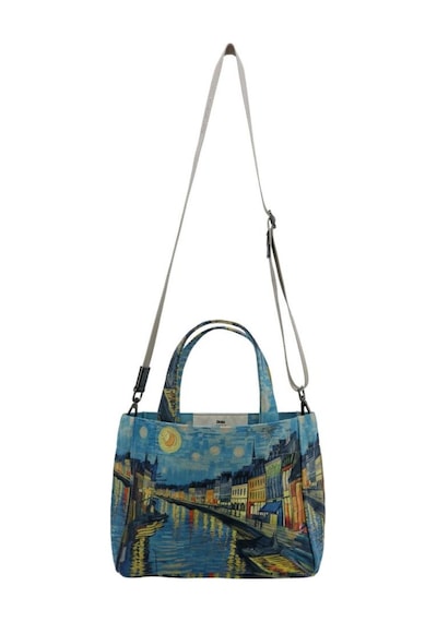Dogo Kadın Vegan Çok Renkli Medium Tote Bag - Sea Sparkles Tasarım Çok Renkli