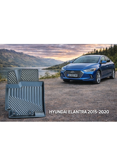 Hyundai Elantra 2015-2020 İle Uyumlu 3d Oto Paspas Premium