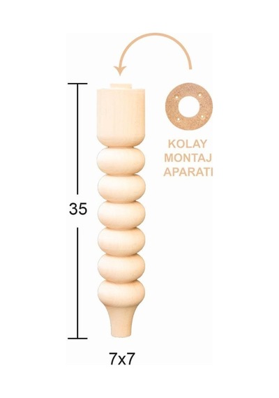 Torna Ayak 35Cm Doğal Ağaç Ft13