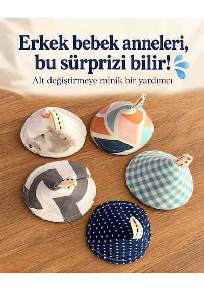 5'li Erkek Bebek Bezi Değiştirme Koruyucusu Pee Cap