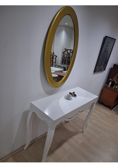 Dresuar Cnc Çökertme 90671 Model Oval Gold Renk Ayna Lake Beyaz Tabla Kayn Aslan Ayak Beyaz - Gold Dresuar Cnc Çökertme 90671 Model Oval Gold Renk Ayna Lake Beyaz Tabla Kayn Aslan Ayak Beyaz - Gold