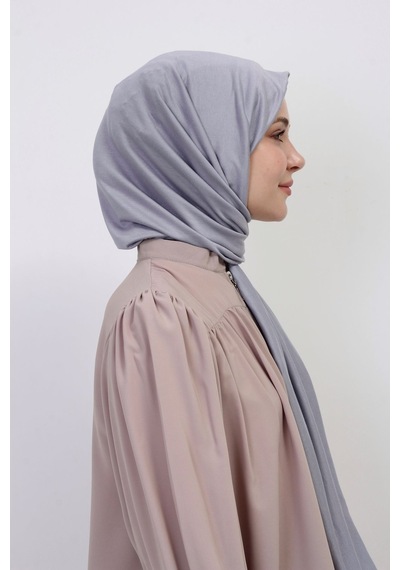 Manolyaşal İslamic Hijab Tesettür Penye Şal - 70 X 180 / Gri Gri