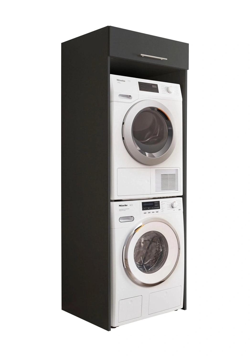 Hane Banyo Dolabı-çok Amaçlı-çamaşır Makinesi Dolabı Beyaz Antrasit