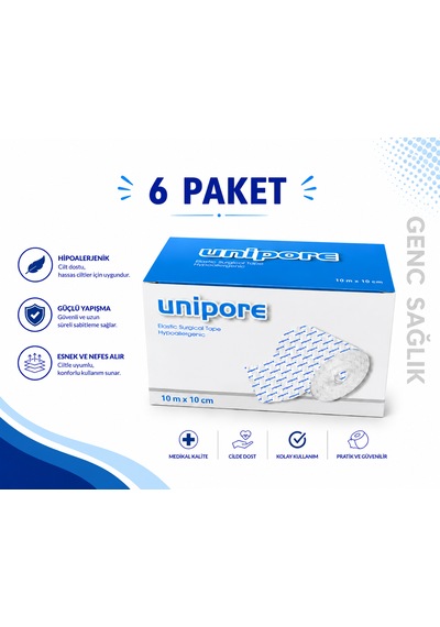 Unipore Elastik Flaster 10 10 Cm 6 Paket