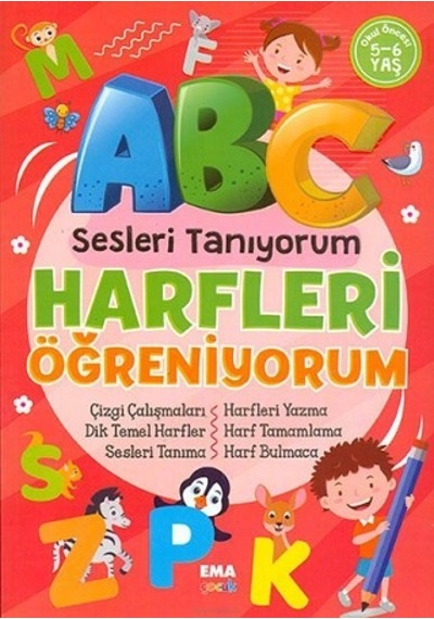 Ema Yayınları Sesleri Tanıyorum Harfleri Öğreniyorum 5-6 Yaş