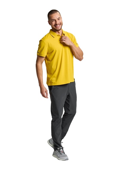 Slam Slam Tech Pique Polo Erkek Sarı Tişört W41 HARDAL