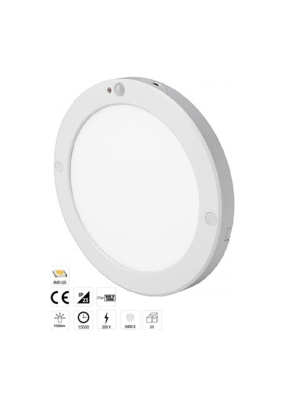 Tr 20w Gece Gündüz Sensörlü Sıva Üstü Tavan Armatür Cata Bologna Slim Kasa Panel Led Armatür 2050 Lm Gün Iş Diğer