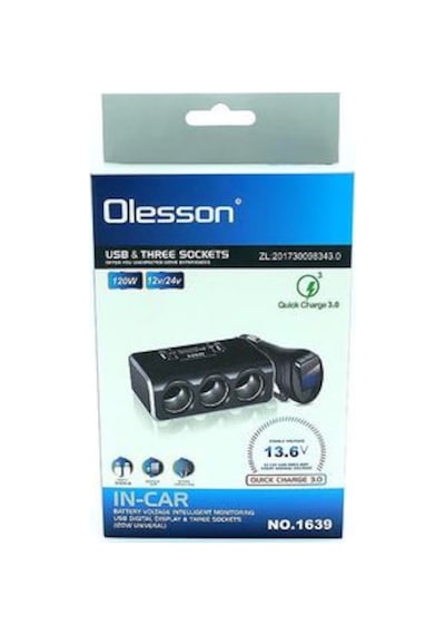 Araç Çakmak Çoklayıcı 3 Çakmak 2 Usb Çoğaltıcı Hızlı Şarjı Aleti