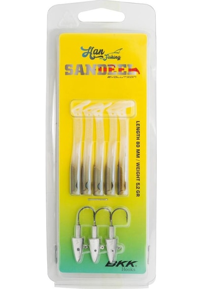 Hanfish Sandeel 8cm 5,2gr Lrf Silikon Yem Silver Bait