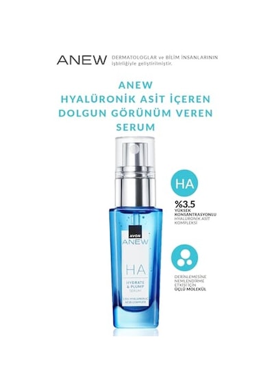 Anew Hyalüronik Asit İçeren Dolgun Görünüm Veren Serum 30 Ml