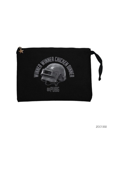 Zepplin Giyim Pubg Winner Winner L3 Helmet Siyah Clutch Astarlı Cüzdan