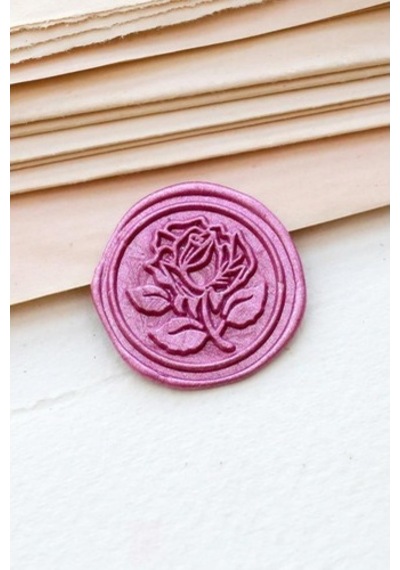 Mektup Damga Mühürü Elegant Rose + 30 Mühür Mumu + Eritme Kaşığı