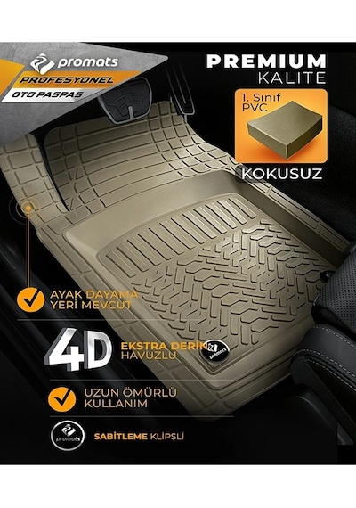 Renault Clio 2 1998-2005 4d Oto Paspas Profesyonel Bej