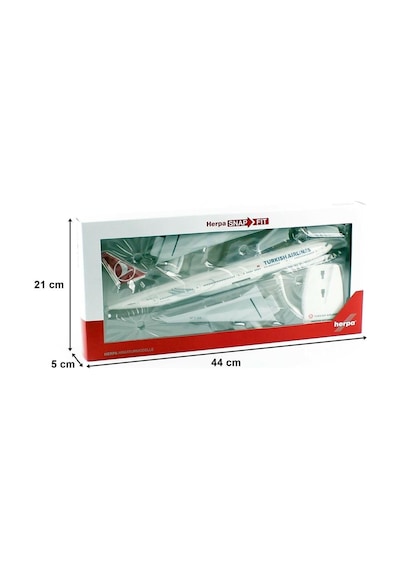 Herpa 613057 1/200 Ölçek, B777-300er Turkish Airlines Tc-ızmir, Snapfit, Sergilemeye Hazır Model Yolcu Uçağı-55352