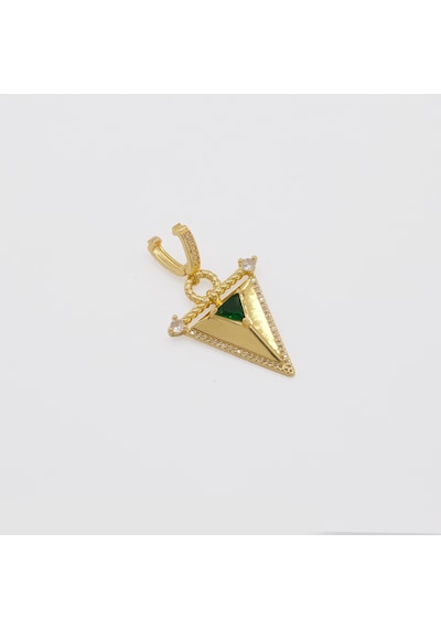 Ferizz Ajda Charm Çelik Altın Kaplama Kadın Üçgen Model-chr-106 Gold