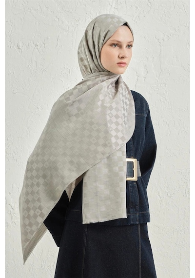 Armine Elegance J.ipek Pamuk Dama Şal - 75 X 195 Gümüş