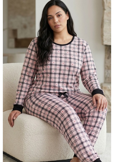 Siyah İnci Pamuklu Likralı Büyük Beden Battal Boy Örme Pijama Takım 26240882 Çok Renkli Siyah İnci Pamuklu Likralı Büyük Beden Battal Boy Örme Pijama Takım 26240882 Çok Renkli
