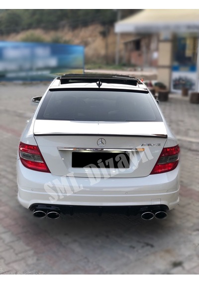 Mercedes W204 C Seri Amg Bagaj Üstü Spoiler Plastik Spoyler Kanat