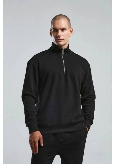 Benmanaj Erkek Antrasit Sweatshirt - Siyah Siyah