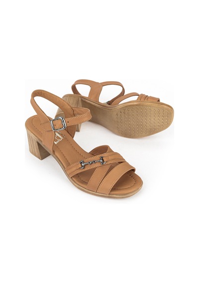 Ziya Kadın Hakiki Deri Topuklu Sandalet 1611020z2220 Camel 1611020z2220 314 36