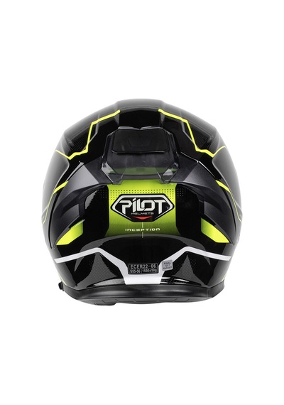 Pilot Alpha Sv Siyah Sarı Kapalı Motosiklet Kaskı Siyah
