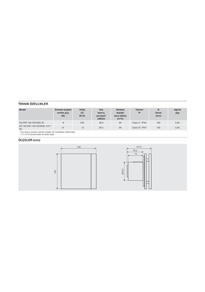 S&p Silent-100 Cz Design Sessiz Banyo Fanı Açık Bej