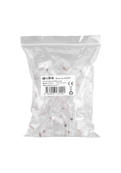 S-lınk Sl-cob20p Rj45 Yeni Nesil Jac Utp 100lü Paket 1923