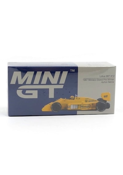 1:64 Ölçek Mini Gt Lotus 99t 12 Ayrton Senna 1987 Monaco Grand Prix Winner Diecast Metal Minyatür Model Araba 5cm