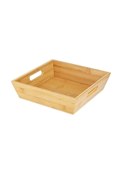 Bambu Ekmeklik Ve Meyvelik, Kare Büyük Ebat 25 Cm A