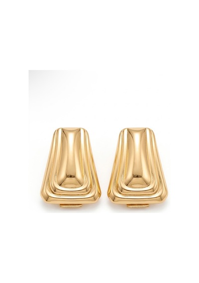 Kadın Gold Plaka Küpe Kararmaz Paslanmaz Hediye Kutulu Kadın Küpe Altın - 925507222 Altın
