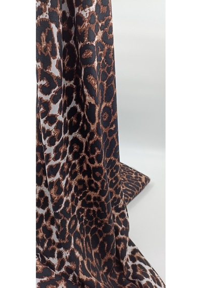 Leopar Desenli Viskon Kumaş