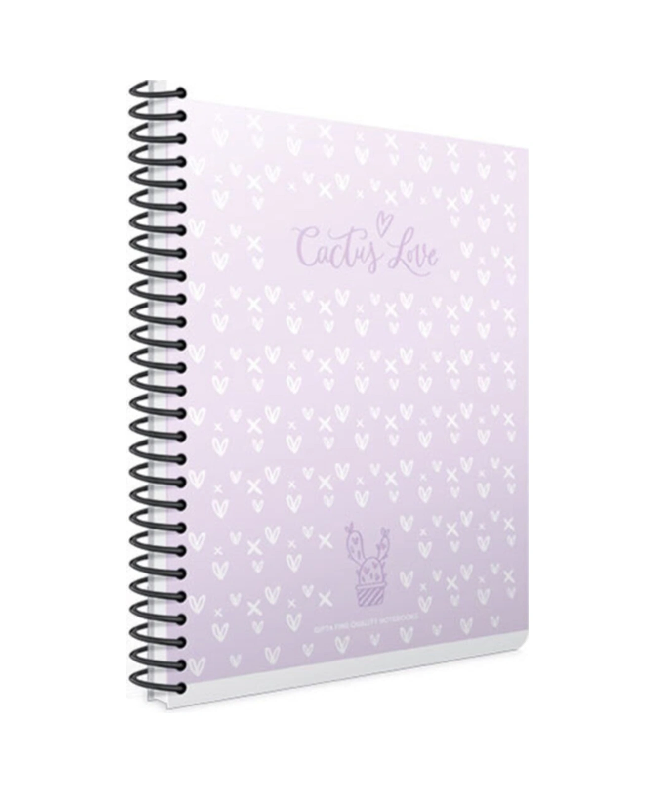 80 Yaprak A4 Cactus Love Spiralli Ofset Plastik Kapak Kareli Defter 4418