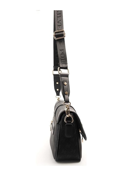 Silver Polo Sp1182 Kadın Çapraz Çanta Monogram Siyah-siyah