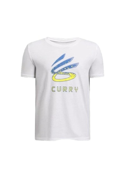 Under Armour Curry Logo Tee Çocuk T-shirt 1387102-101 Beyaz