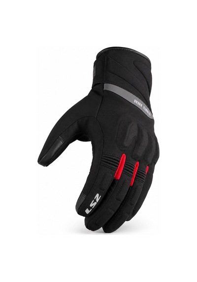 Ls2 Jet 3 Waterproof Eldiven Siyah-kırmızı Renkli