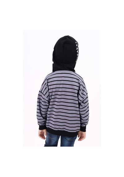 Toontoy Kids Toontoy Erkek Çocuk Baskılı Sweatshirt Gri