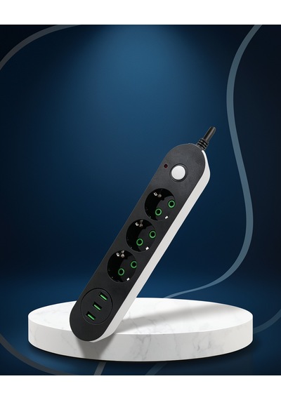 Üçlü Priz 3 Usb Çıkışlı Hızlı Şarjlı Model: Uczzzcxe103-1 Belirtilmemiş